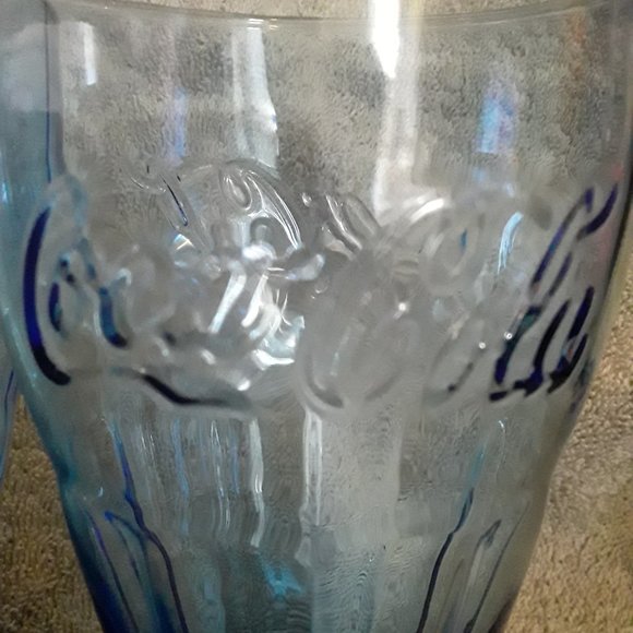 Vintage cobalt blue coca cola glasses - Picture 3 of 3